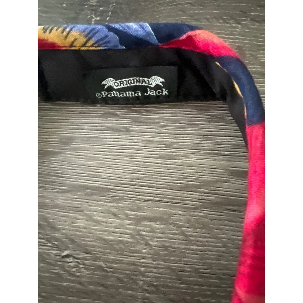 Panama Jack Multicolor Tropical Floral Adjustable Sun Visor Beach Hat Resort